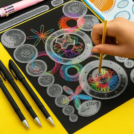 22-teiliges Spiral-Lineal-Set – Kreatives Zeichnen mit System Zorenza