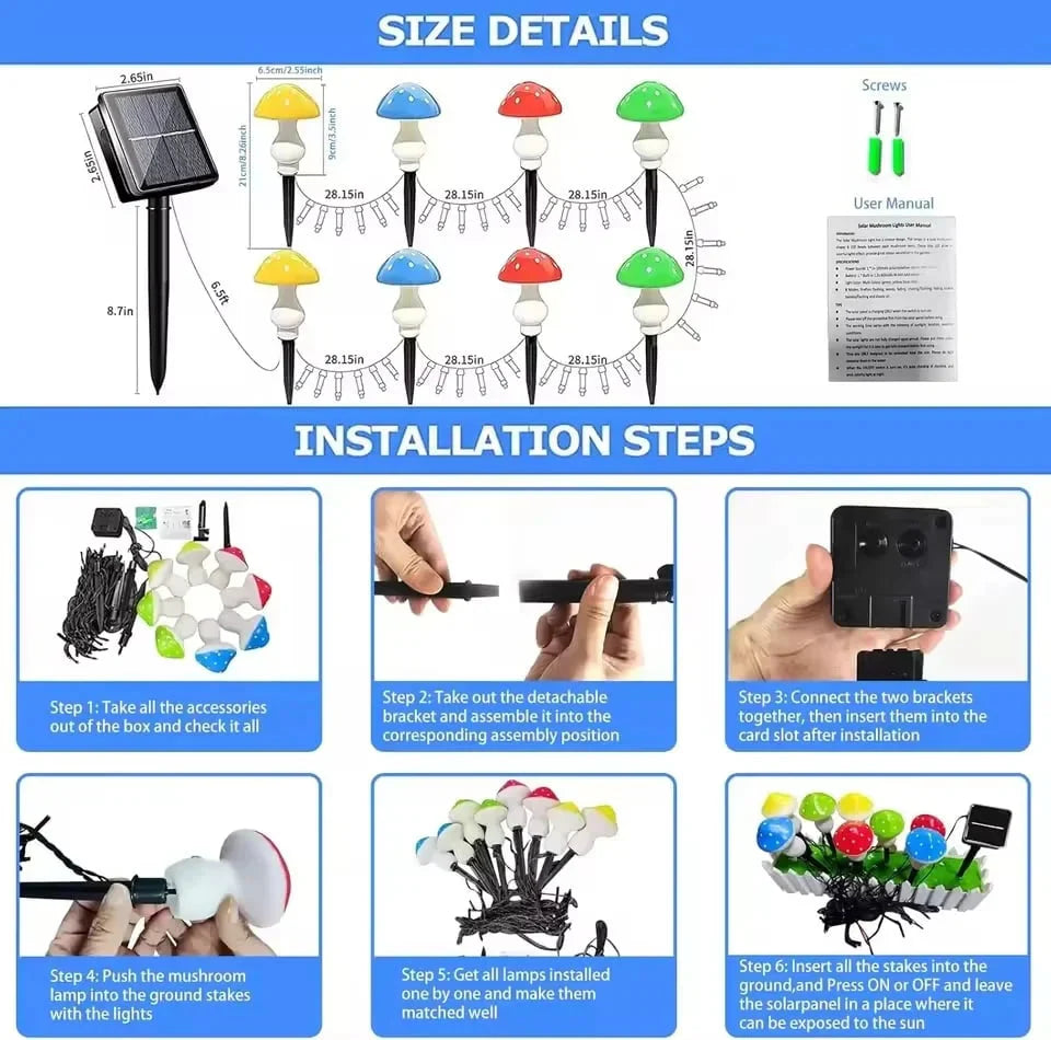 🏆2025 Super Value Set(50% OFF)Outdoor Solar Mushroom Lights Set Mivoza Deutschland