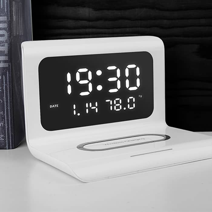 DigitalStation™ 4-in-1 Ladegerät mit Wecker, Kalender & Thermometer Zorenza