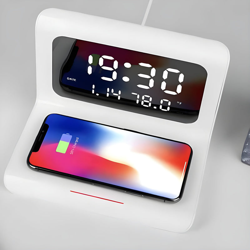 DigitalStation™ 4-in-1 Ladegerät mit Wecker, Kalender & Thermometer Zorenza