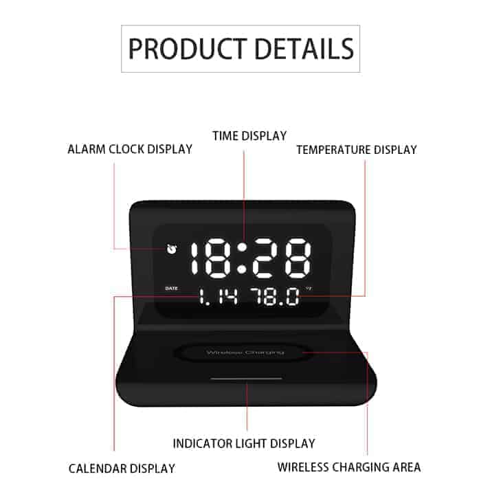DigitalStation™ 4-in-1 Ladegerät mit Wecker, Kalender & Thermometer Zorenza