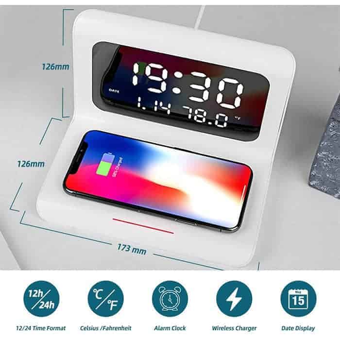 DigitalStation™ 4-in-1 Ladegerät mit Wecker, Kalender & Thermometer Zorenza