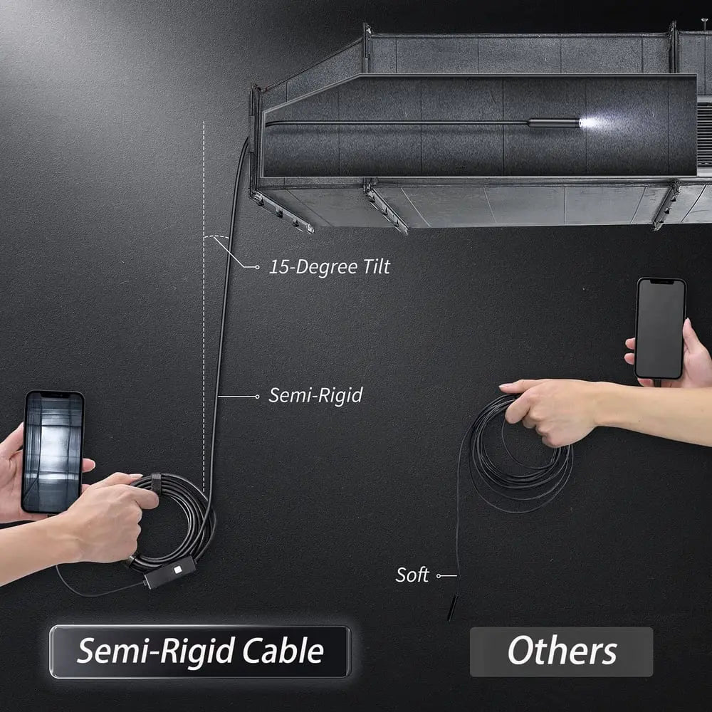 Endoskopkamera Wasserdicht — HD Inspektionskamera mit 5m Kabel Zorenza