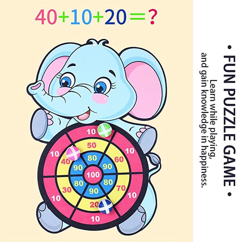 Elefanten-Dartspiel für Kinder – Fördert Zielgenauigkeit, Zählen und Koordination Zorenza