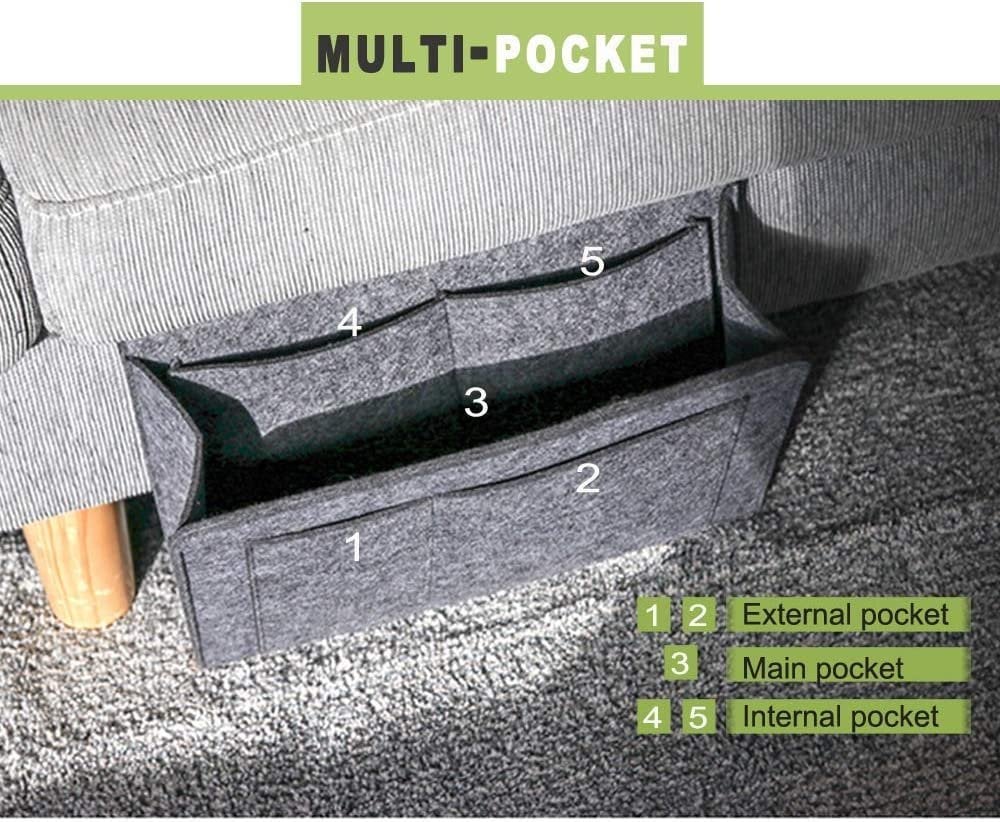 1+1 GRATIS | Hängende Bett-Organizer – Platzsparende Aufbewahrung mit großen Taschen Zorenza