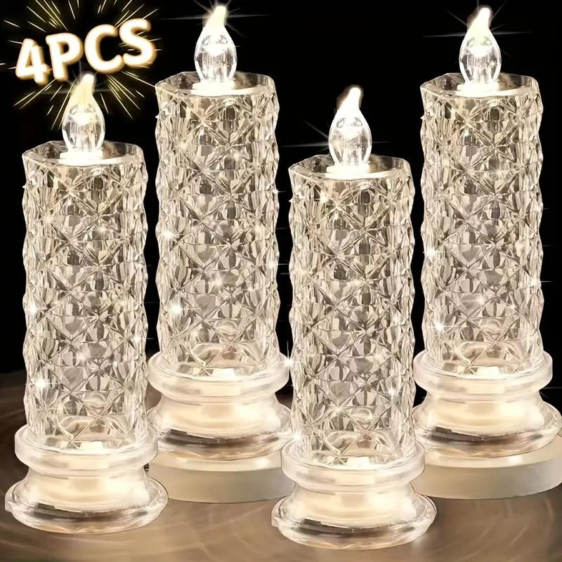 LED-Kerzenlichter 4er-Set | Stimmungsvolles, flammenfreies Licht Zorenza