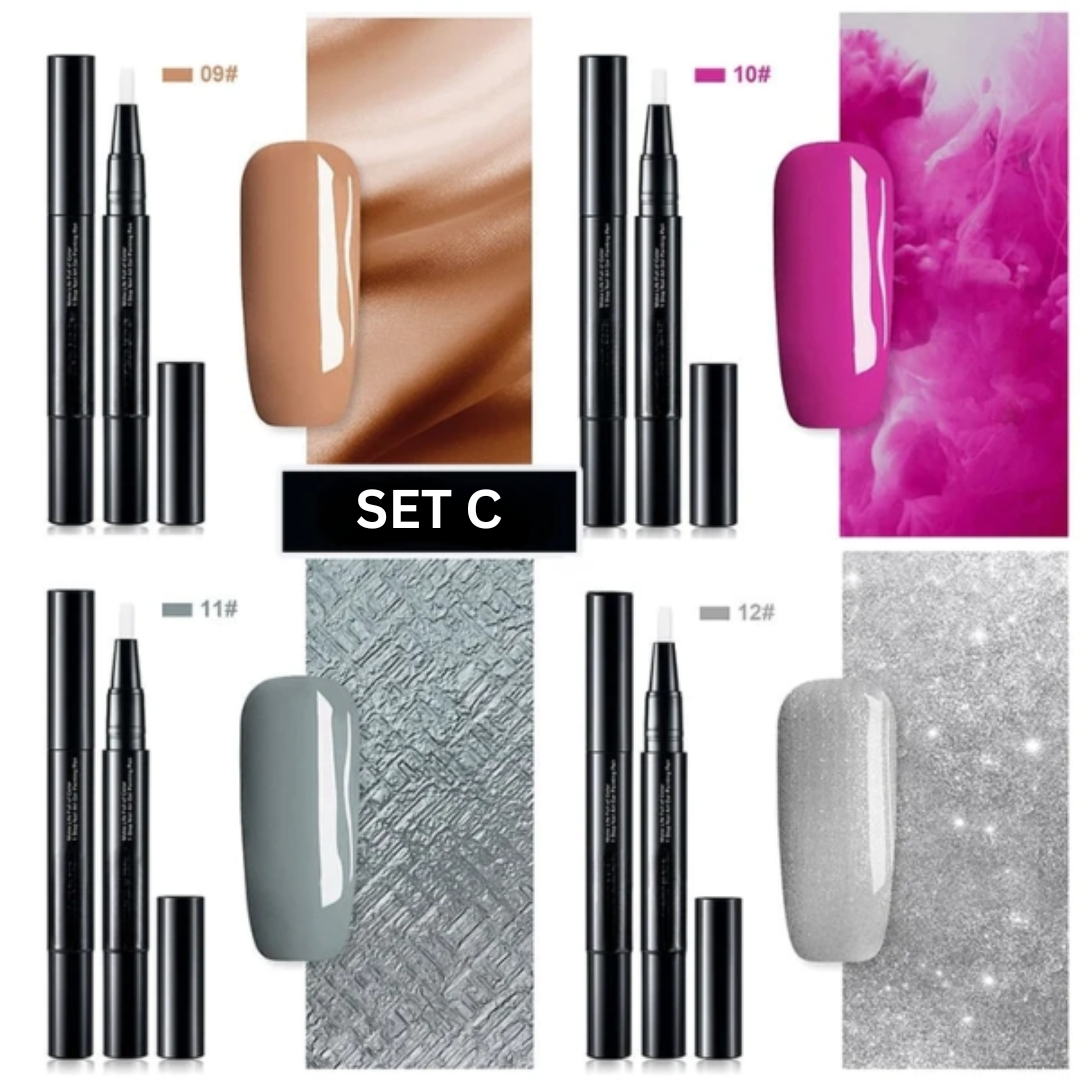 Gel-Nagellack Set | 28 strahlende Farben & Präzisionspinsel Zorenza
