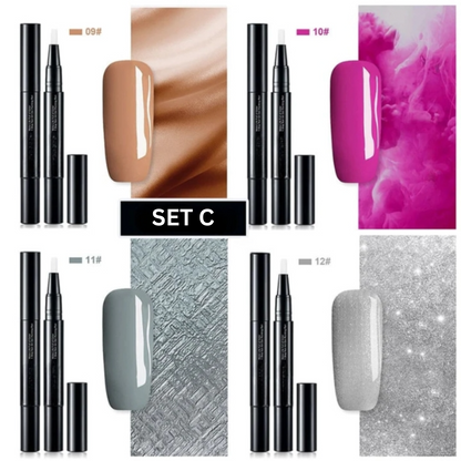 Gel-Nagellack Set | 28 strahlende Farben & Präzisionspinsel Zorenza