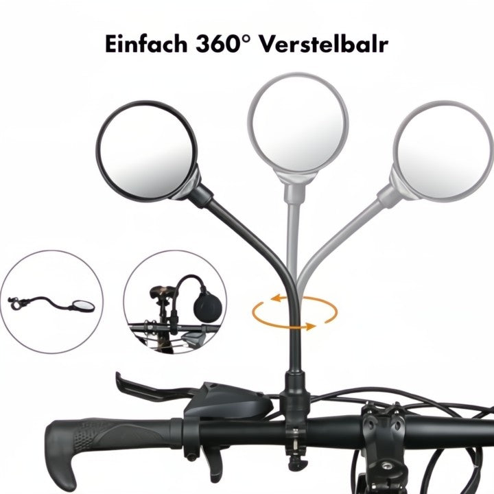 Fahrradspiegel | Robust mit 360° drehbarem Blickwinkel Zorenza
