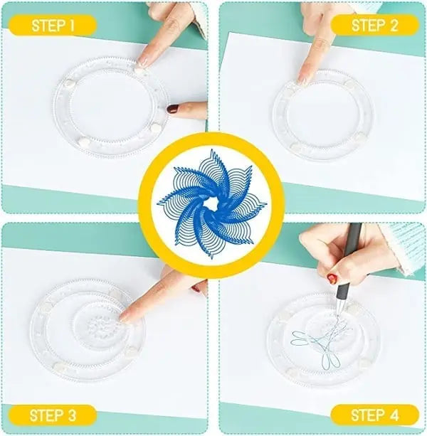 22-teiliges Spiral-Lineal-Set – Kreatives Zeichnen mit System Zorenza