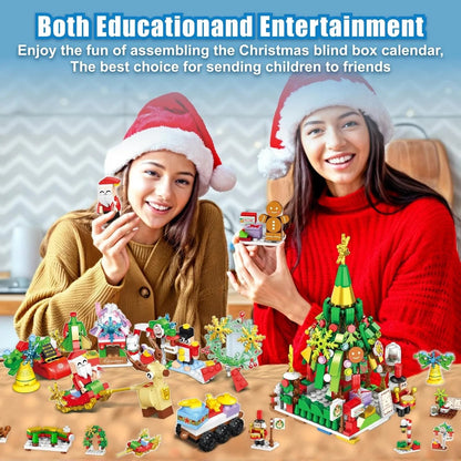 Bausteinset Adventskalender | 24-teiliges Bauvergnügen für Kinder Zorenza