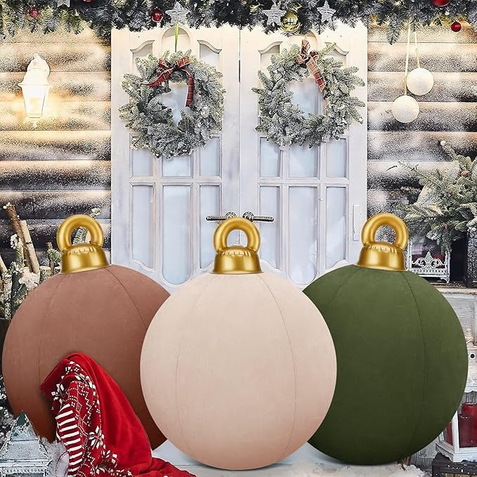 Giant inflatable velvet christmas balls Mivoza Deutschland