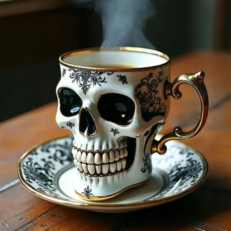 Schädel Design Kaffeetasse — Mystischer Eyecatcher für Tisch & Vitrine Mivoza Deutschland