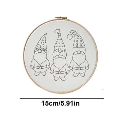 Weihnachtswichtel Stickset — Festliche Stickerei fürs Bäumchen & Deko Mivoza Deutschland