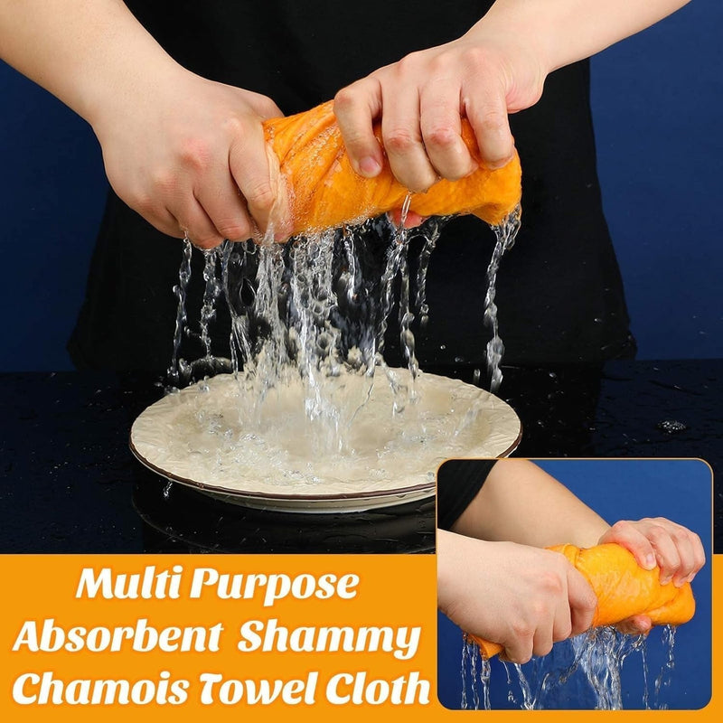 Reusable Cleaning Cloths,Absorbent Cloths,Multi-Purpose Cleaning Shammy (Chamois) Towel,Will Not Scratch,Machine Washable,4 Large&4 Small Mivoza Deutschland