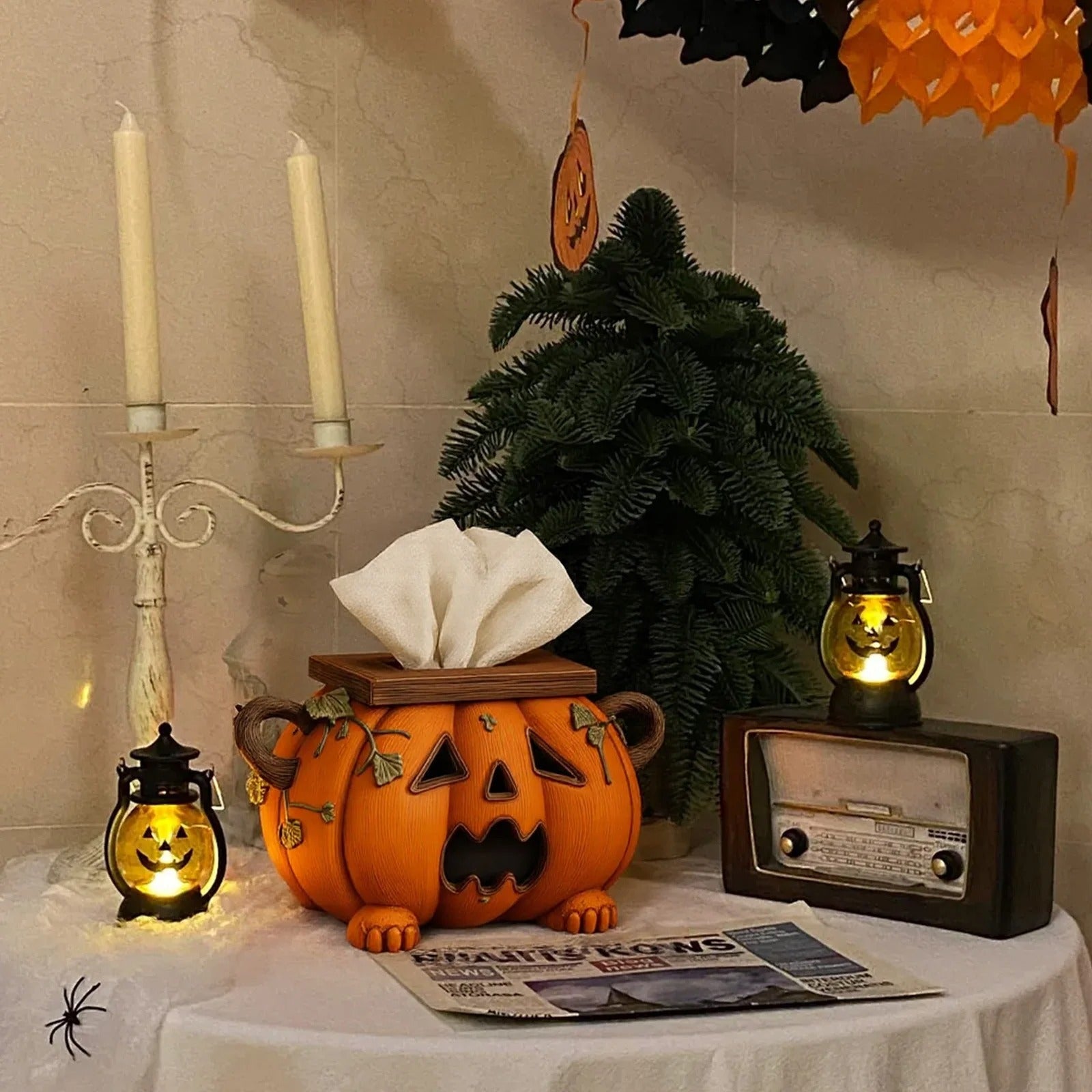 Halloween Pumpkin Tissue Box Holder Mivoza Deutschland