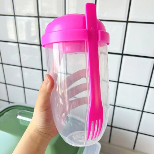 Tragbarer Salatbecher mit Gabel &amp; Soßenschale – Frisch genießen, überall und jederzeit Mivoza Deutschland