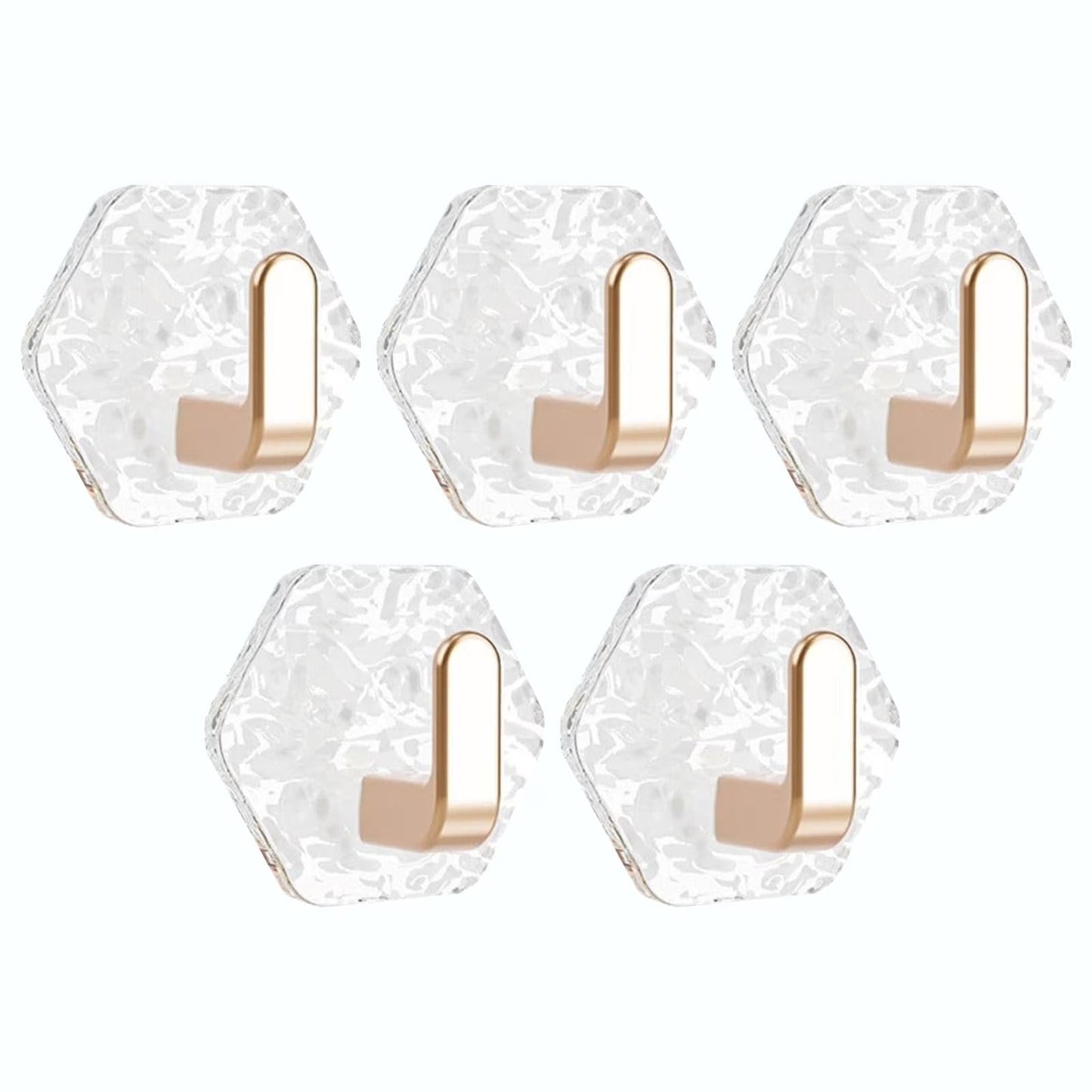 Wandhaken 10er Set | Ohne Bohren, goldene Diamantenoptik Zorenza