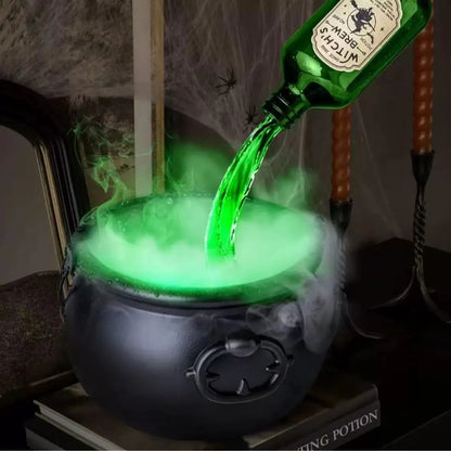 Hexenkessel-Deko – Mit schwebender Zauberflasche & Nebeleffekt Zorenza