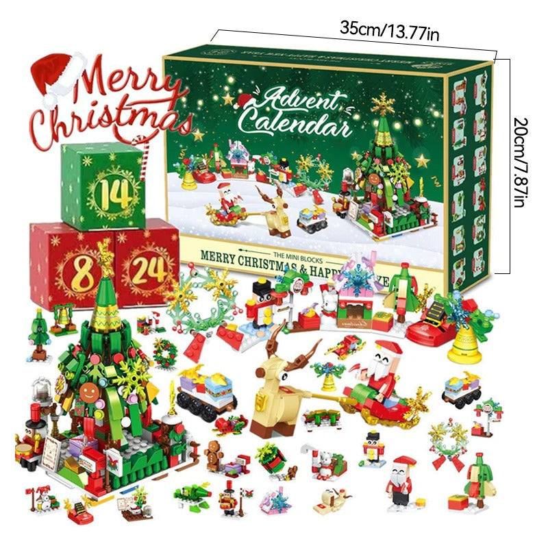 Bausteinset Adventskalender | 24-teiliges Bauvergnügen für Kinder Zorenza