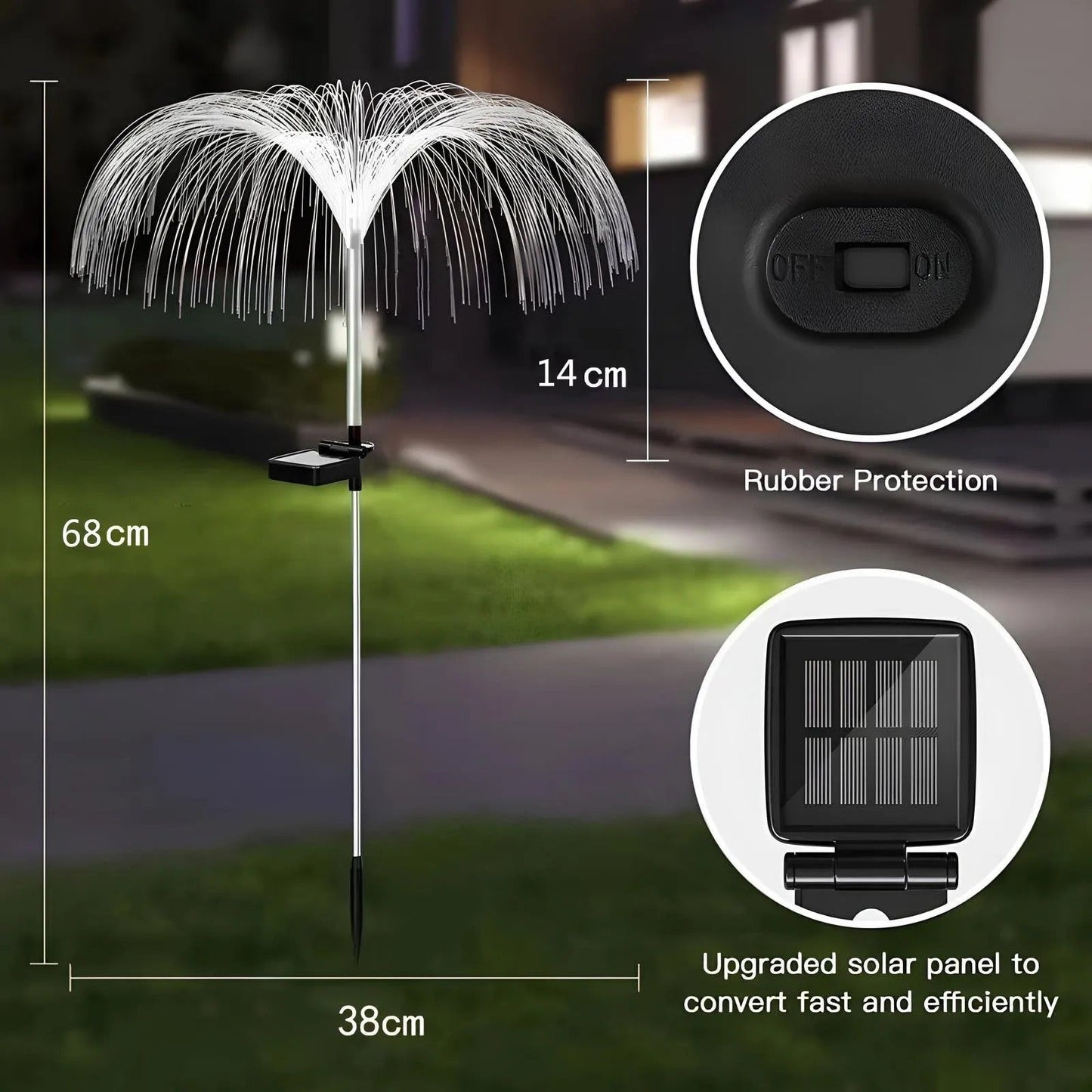 Solar-Gartenlicht Qualle – Hypnotischer Farbwechsel bei Nacht Zorenza
