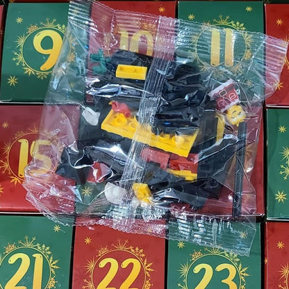 Bausteinset Adventskalender | 24-teiliges Bauvergnügen für Kinder Zorenza