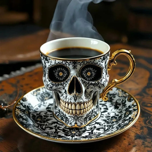 Schädel Design Kaffeetasse — Mystischer Eyecatcher für Tisch & Vitrine Mivoza Deutschland