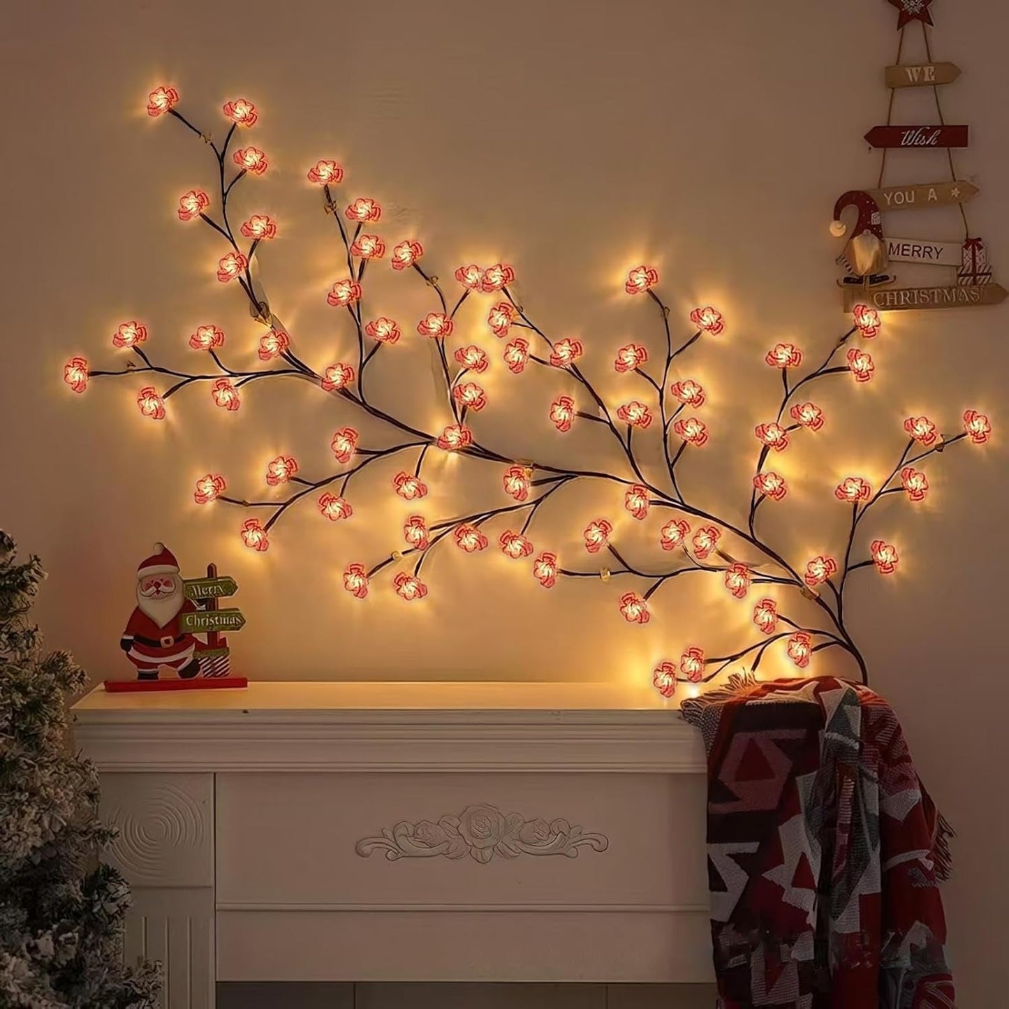 Kirschblüten-Wandleuchte | Flexibler Kupferdraht & sanftes Licht Mivoza Deutschland