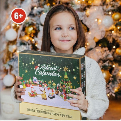 Bausteinset Adventskalender | 24-teiliges Bauvergnügen für Kinder Zorenza