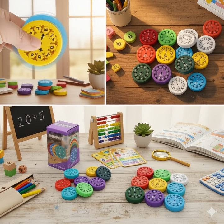 Ruhiges Mathematik-Training für Kinder: 9-teiliges Fidget-Spinner-Set löst Hausaufgaben-Streitigkeiten Zorenza