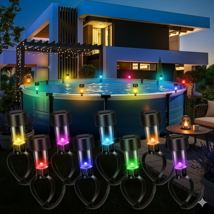 Solar Poollichter – stimmungsvolle Beleuchtung für Garten & Terrasse Zorenza