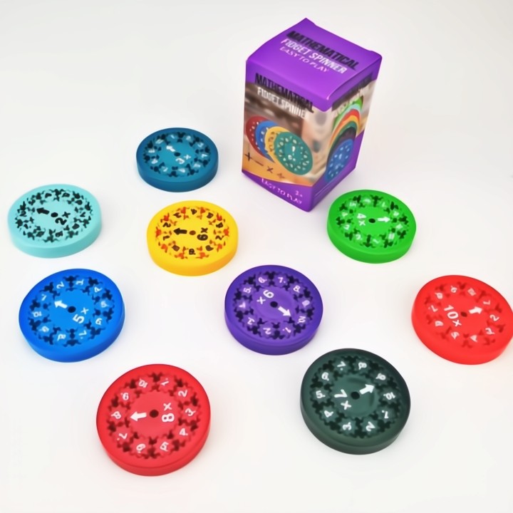 Ruhiges Mathematik-Training für Kinder: 9-teiliges Fidget-Spinner-Set löst Hausaufgaben-Streitigkeiten Zorenza