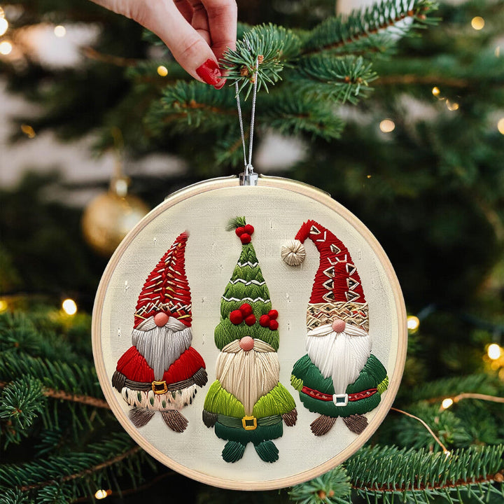 Weihnachtswichtel Stickset — Festliche Stickerei fürs Bäumchen & Deko Mivoza Deutschland