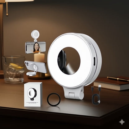 Machen Sie überall makellose Selfies: Tragbares Clip-On-Ringlicht für wunderschöne Fotos Zorenza